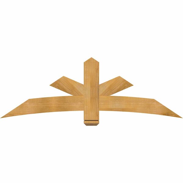 Ekena Millwork Alberta Rough Sawn Timber Gable Bracket, Western Red Cedar, 72"W x 24"H x 2"D x 6"F, 8/12 Pitch GBW072X24X0206ALB00RWR - main